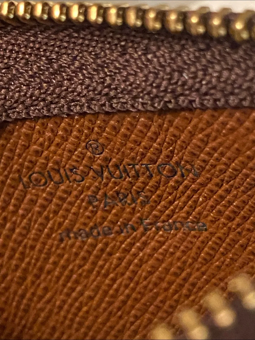 Louis Vuitton Monogram Key & Card Pouch in Brown with Gold Hardware